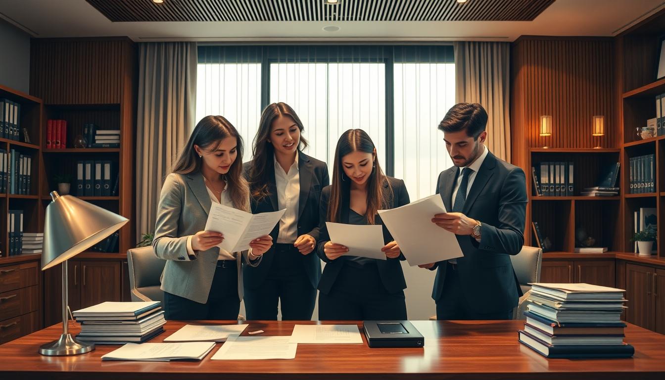 Senior legal team and family support